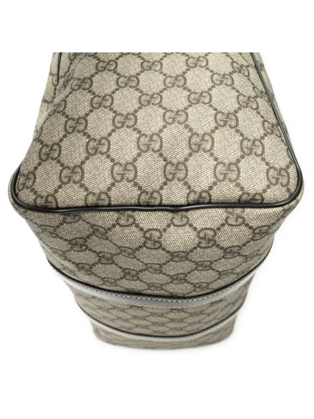 Gucci Midi Amboston Dark Brown Beige Supreme Canvas Handbag - Picture 7 of 10